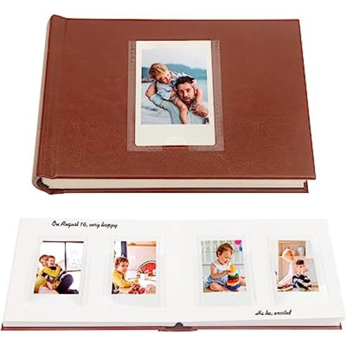 Photo Album with Writing Space for Fujifilm Instax Mini Camera, Polaroid Camera, 64 Pockets Instax Photo Album Polaroid Photo Albums Book for Fujifilm Instax Mini 11 9