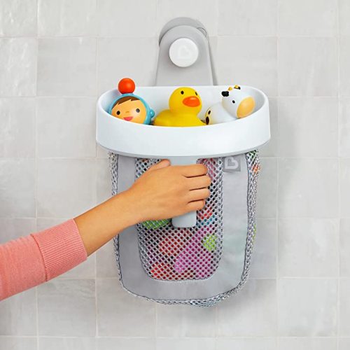 Munchkin® Super Scoop™ Hanging Bath Toy Storage with Quick Drying Mesh, Grey - Bath Toy Scoop