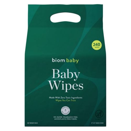 Biom 99% Water Hypoallergenic Baby Wipes -Fragrance Free - 240ct: Face, Hands, Nose, Whole Body, Diaper Area