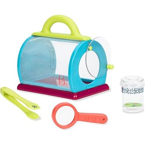 B. toys - Bug Bungalow Insect Catching Kit with Mesh Case, Magnifying Container, Tweezers & Magnifier - Educational Outdoor Toys for Toddlers - Nature Exploration Set for Kids 3+ Years