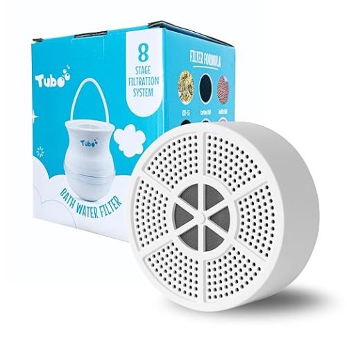 Tubo Bath Filter 2.0 - The Original 8 Stage Bath Water Filter for Tub Faucet - Removes 99% of Chlorine and Contaminants - BPA-Free - Supports Healthy Skin & Hair - Easy Installation