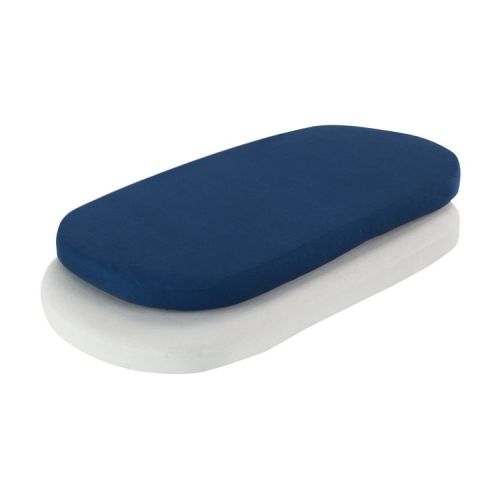 Everyday Kids 2-Pack Bassinet Sheets – 100% Cotton Jersey Knit, Navy & Gray, Fitted Sheets for Baby Boy, Fits Oval & Rectangle Bassinet Mattresses
