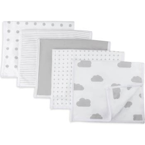 Waterproof Reversible Baby Burp Cloths 5 Piece Set