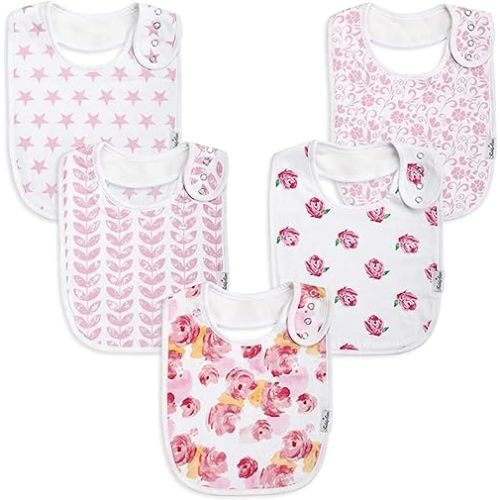 Premium Quality Organic Cotton Bibs for Drooling & Teething Newborn Babies, Infant, Toddlers & Kids