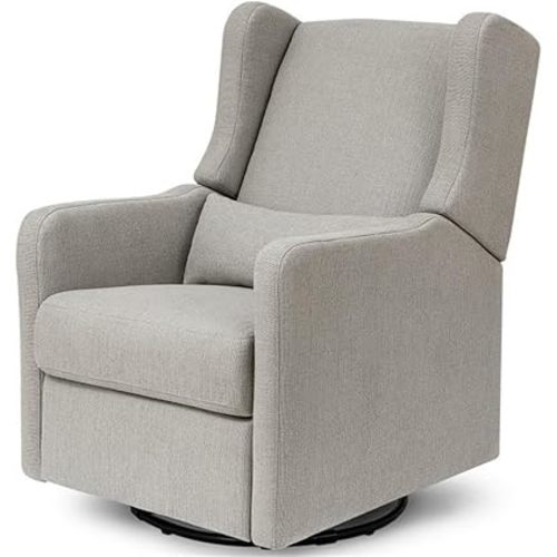 DaVinci Carter’s Arlo Glider Recliner Nursery Chair - Water & Stain Resistant Glider Rocking Chair for Nursery - GREENGUARD Gold, FSC & Certi-PUR US Certified - Cozy Swivel Rocker Recliner - Grey