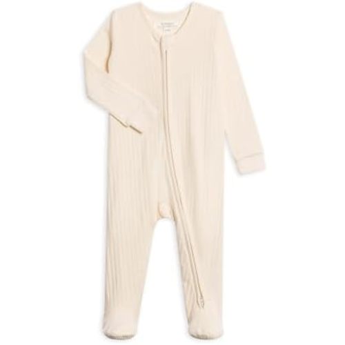 Colored Organics Baby Zip-Up Footed Sleeper with 2-Way Zipper - Newborn Organic Cotton Pajamas