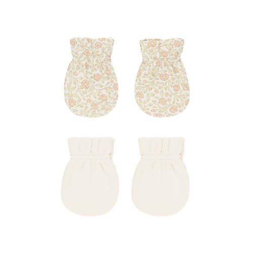 No Scratch Mittens Set, Primrose/Natural