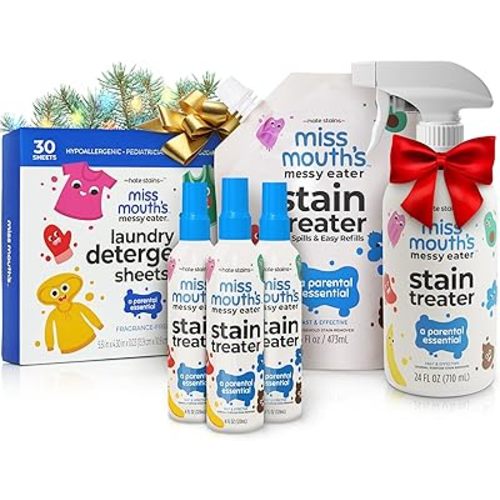 Miss Mouth's Messy Eater Stain Treater Ultimate Laundry Bundle with Stain Treater and Detergent Sheets