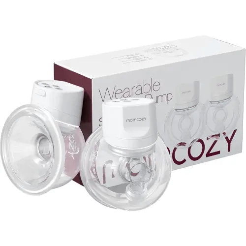 Momcozy Hands-Free Breast Pump S12 Pro, Wearable & Portable Pump with Soft DoubleFit Flange, 3 Modes | 9 Levels Double Electric Pump, Smart Display, 24mm, 2 Pack, Cozy White