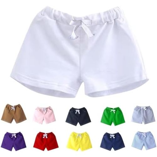 Toddler Baby Boy Elastic Waist Pull On Cotton Shorts for Littler Kids Girls Athletic Short Pants Baby Boy Clothing Set