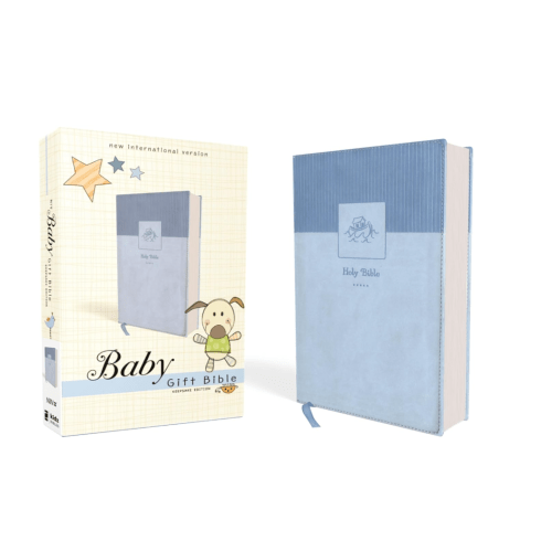 NIV, Baby Gift Bible, Holy Bible, Leathersoft, Blue, Red Letter, Comfort Print: Keepsake Edition