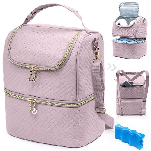 Mam Breastmilk Storage Bag with Ice Pack - Cooler for 6 Bottles Up to 9 Ounce - Insulated Bottle Bag for Daycare