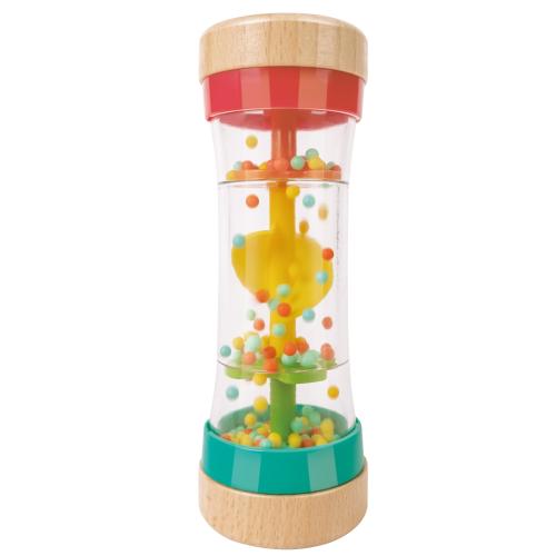 Hape Rainbow Stick Shake Beaded Raindrops, Infant Sensory Rattle Toy, Unisex Child Ages 0M+, Plastic