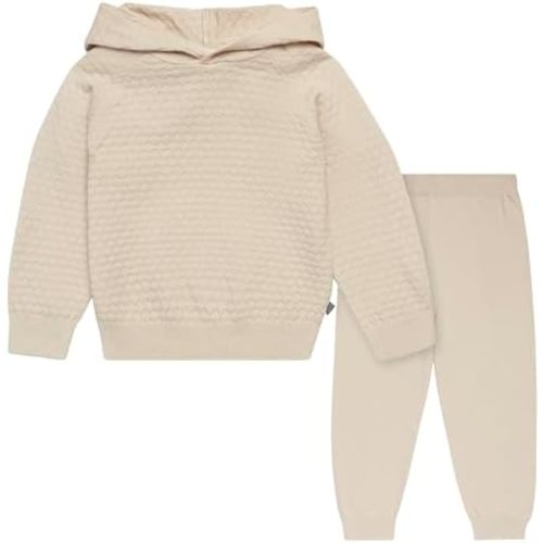 Modern Moments by Gerber Girls' Baby and Toddler Honey Comb Sweater Knit Top and Pant Set