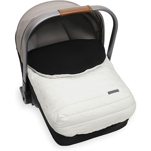 Little Unicorn Winter Car Seat Cover | Premium Insulated Fabric | Universal Fit & Easy to Install | Travel Bag Included (Pearl)