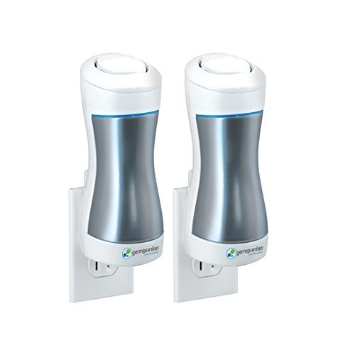 GermGuardian GG1000 Pluggable UV-C Sanitizer and Deodorizer, Kills Germs, Freshens Air and Reduces Odors from Pets, Smoke, Mold, Cooking and Laundry, 2-Pack