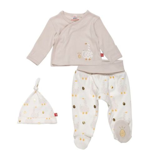 Magnetic Me mummy goose organic cotton magnetic take-me-home kimono set