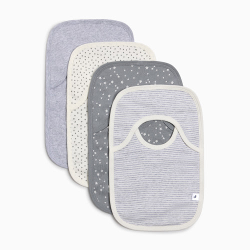 Small Story Organic Lap Bib (4 Pack) - Grey