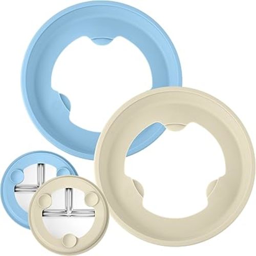 BUSOHA Silicone Sleeve for 9” Stainless Steel Kids Plate with Suction - 2 Pack Toddler Baby Plates Silicone Sleeves Non-Slip Toddler Bowls Silicone Cover(not include Stainless Steel Plate)