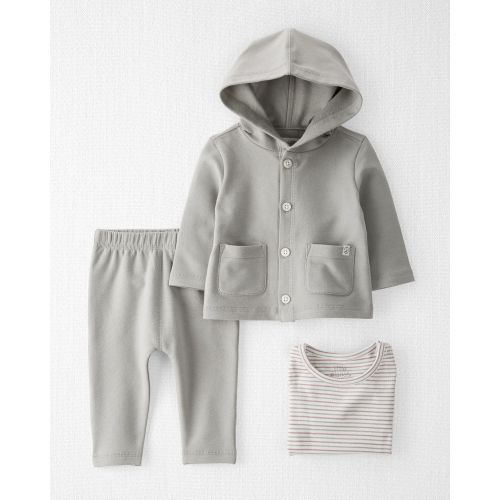 Baby Organic Cotton 3-Piece Playwear Set - Little Planet | (3, 6 or 9M)