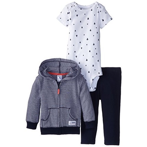 Carter's Baby Boys' 3 Piece Cardigan Set (Baby) - Navy Stripe