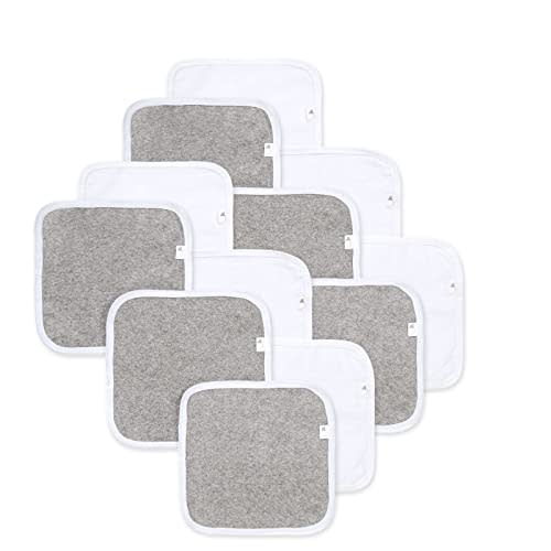 Burt's Bees Baby Infant Washcloths, 100% Organic Cotton, Soft and Super Absorbent Knit Terry Wash Cloth - 12 Pack Set