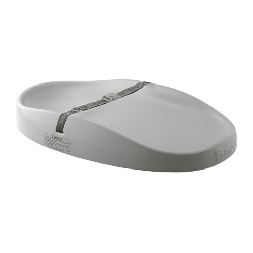 Bumbo Baby Infant Soft Contoured Foam Comfortable Easy to Clean Portable Changing Pad with Restraining Belt for On The Go Diaper Changing, Gray - Cool Grey
