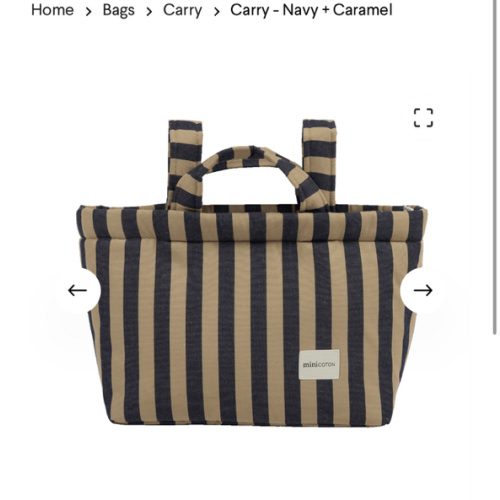 Carry - Navy + Caramel - Minicoton