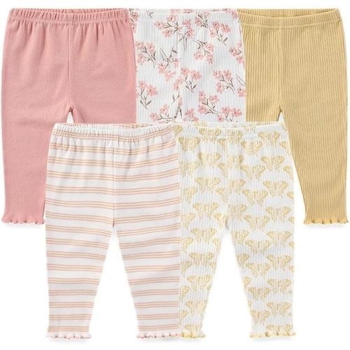 Unisex Baby 5-Pack Long Pants Boys Girls Toddler Cotton Shorts Gift Set