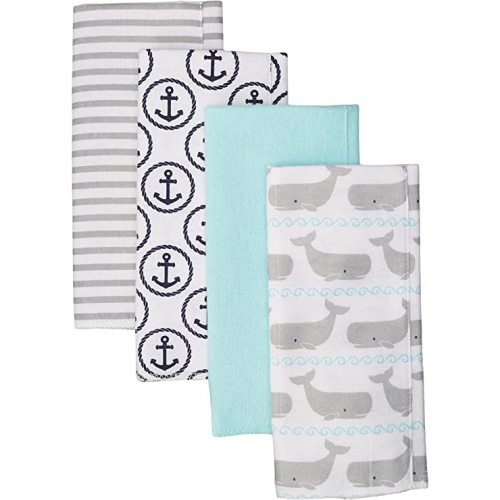 Hudson Baby Unisex Baby Cotton Flannel Burp Cloths - One Size