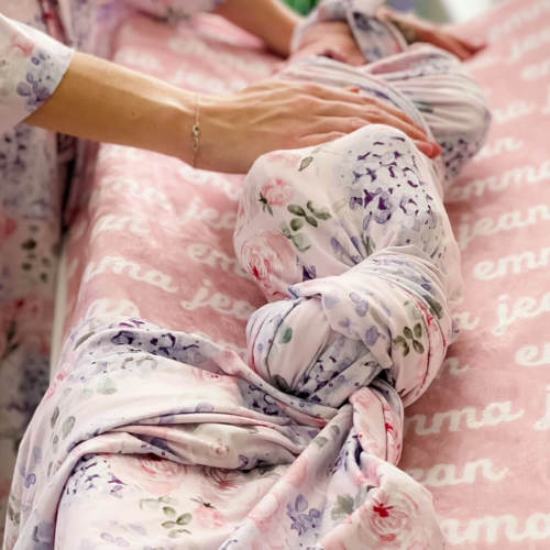 Henlee's Hydrangea Oversized Swaddle Blanket