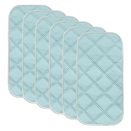 Sunny zzzZZ 6 Pack Baby Waterproof Changing Pad Liners - Quilted Thicker Ultra Soft Changing Table Cover Liners - Durable & Easy to Clean - Blue - 23" x 11"