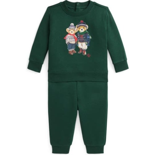 Polo Bear Fleece Sweatshirt & Joggers Set, 18M