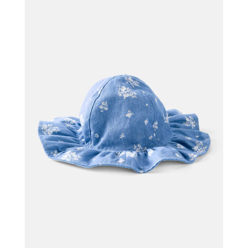 Baby Girl Chambray Floral Print Sun Hat - Blue - OshKosh | Carter's