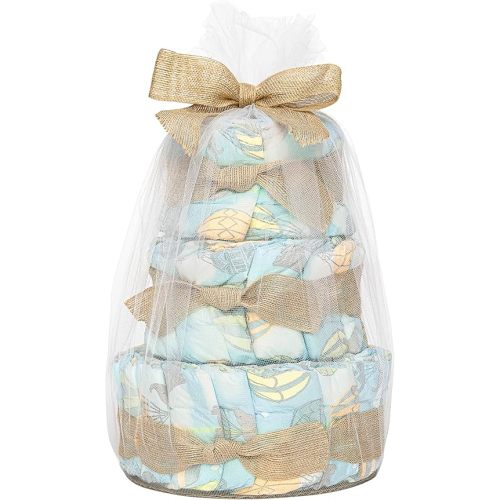 The Honest Company Diaper Cake | Clean Conscious Diapers, Baby Personal Care, Plant-Based Wipes | Above it All | Regular, Size 1 (8-14 lbs), 35 Count