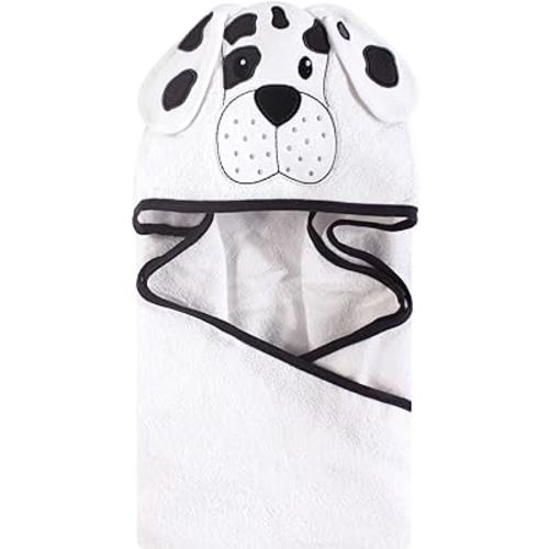 Hudson Baby Unisex Baby Cotton Animal Face Hooded Towel, Dalmatian, One Size