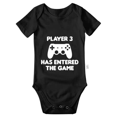 Player 3 Has Entered the Game Bodysuits, Infant Toddler Boys Girls Newborn Cotton Romper Short Sleeve Outfits 0-24 Months