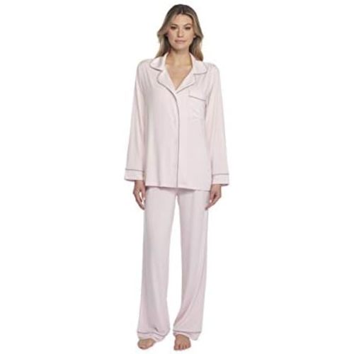 BAREFOOT DREAMS Women's Luxe Milk Jersey Piped Pajama Set