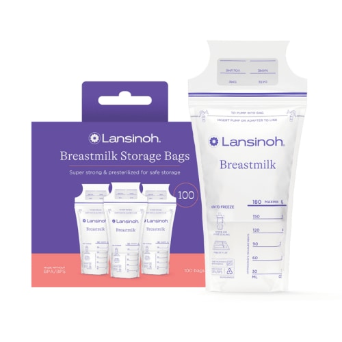 Lansinoh Breastmilk Storage Bags for Breastfeeding Moms, 100 Ct