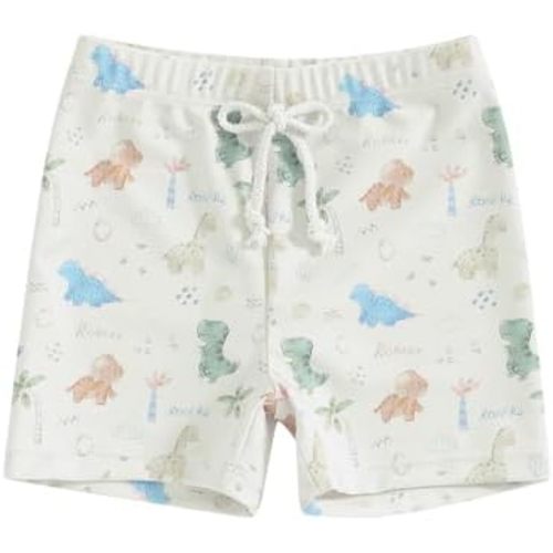Toddler Baby Boy Swim Trunks Dinosaur Elastic Waist Swim Shorts Quick Dry Beach Board Shorts Bathing Suit Swimwear