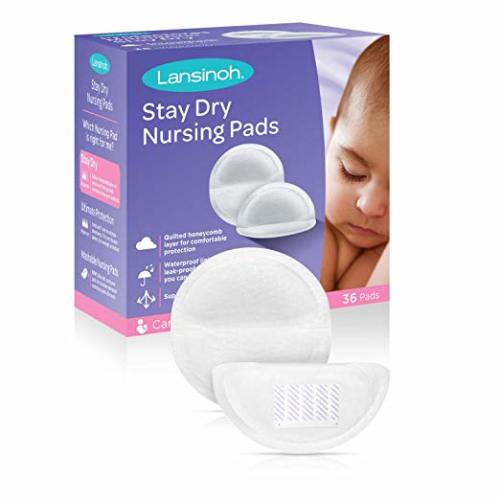Lansinoh Stay Dry Disposable Nursing Pads, Pack of 36