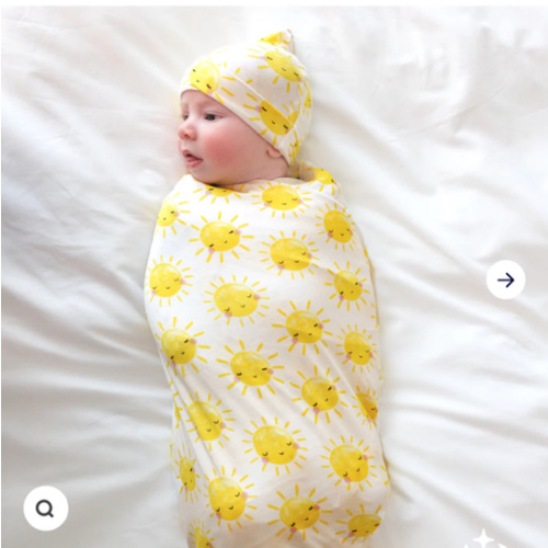 Sunshine Swaddle & Hat Set - Little Sleepies