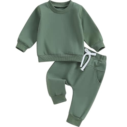 Tiaham Baby Boy Clothes Girl Outfits Fashion Sweatshirt Sweat Pant Kids Toddler Tops Pant Sets