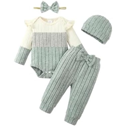 Mioglrie Newborn Baby Girl Clothes Infant Fall Winter Outfits for Girls