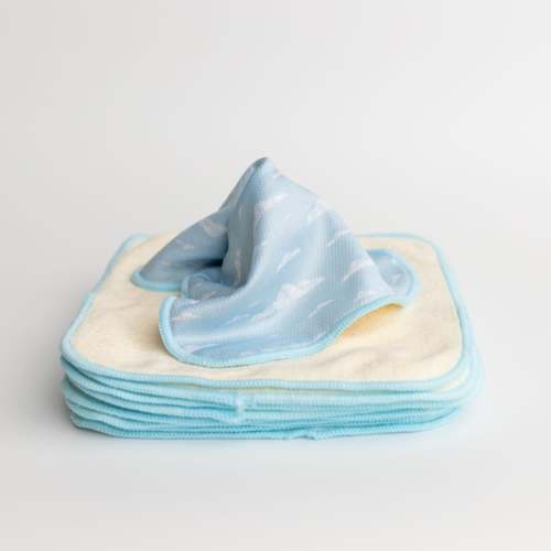 Bamboo Terry Reusable Baby Wipes with Printed AWJ (10 Pack)