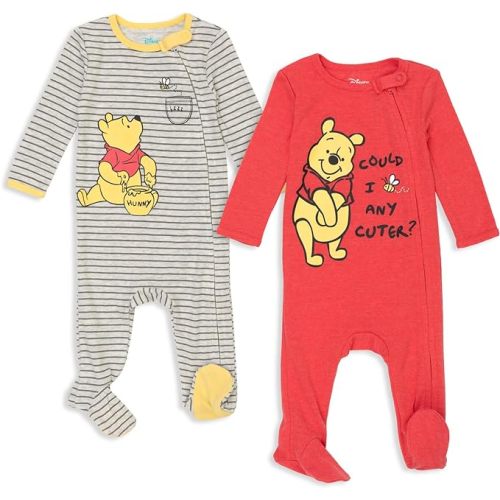 Disney Winnie the Pooh Lion King Monsters Inc. Pixar Toy Story Baby 2 Pack Sleep N' Play Coveralls Newborn to Toddler