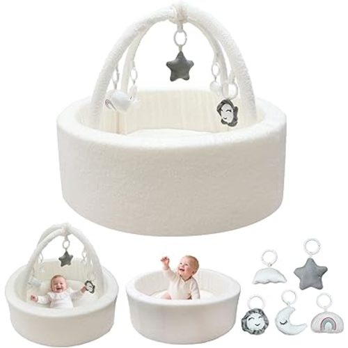 Baby Ball Pit & Play Gym with 5 Toys Tummy Time Activity Mat for Sensory Motor Development Baby Gift for Toddler Kids