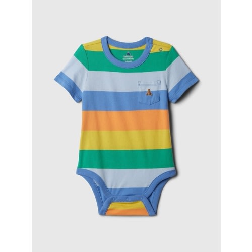babyGap Mix & Match Pocket Bodysuit in multi stripe, size: 3-6 M
