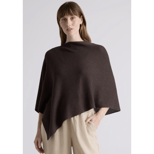 Lightweight Cotton Cashmere Nursing Shawl, color: mocha heather