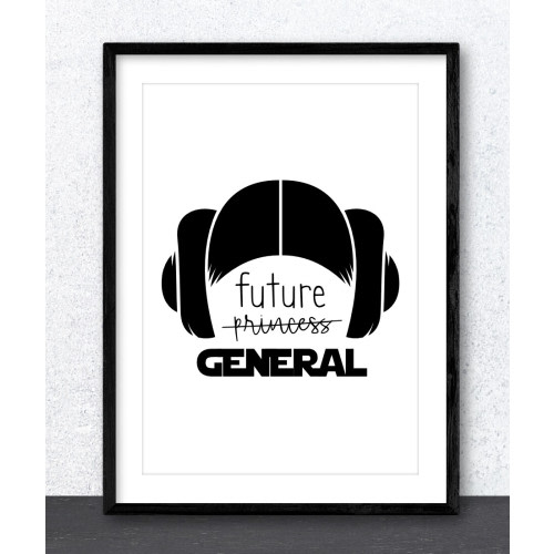 Princess Leia Star Wars Wall Art Print Poster. Girls Bedroom, Nursery. Star Wars